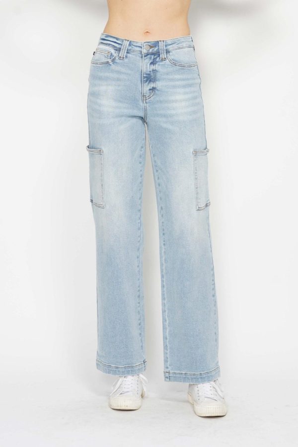 Hazel Blues® |  Judy Blue High Waist Straight Cargo Jeans Sale