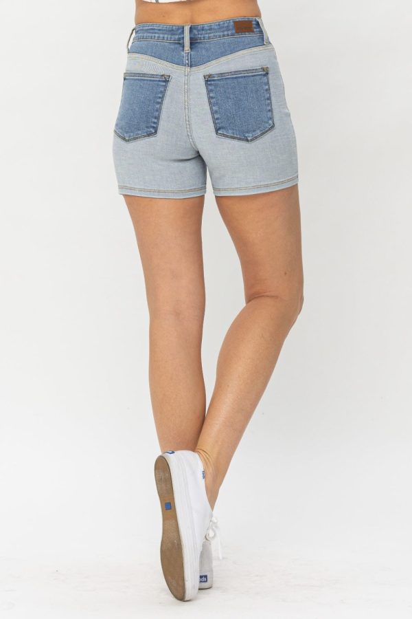 Hazel Blues® |  Judy Blue Color Block Denim Shorts Online Sale - Image 3