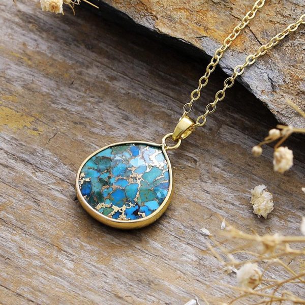 Hazel Blues® |  Turquoise Chain Pendant Necklace Online Hot Sale - Image 3