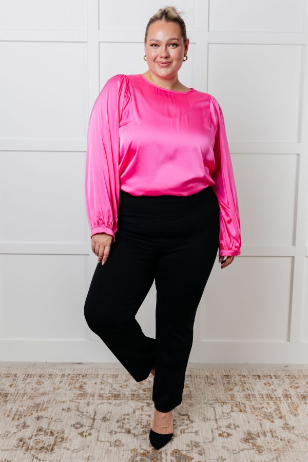 Hazel Blues® |  Not Exaggerating Satin Puff Sleeve Blouse For Discount - Image 2