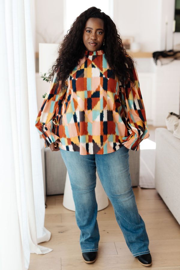 Hazel Blues® |  Call It What It Is Mod Print Blouse Online Sale - Image 5