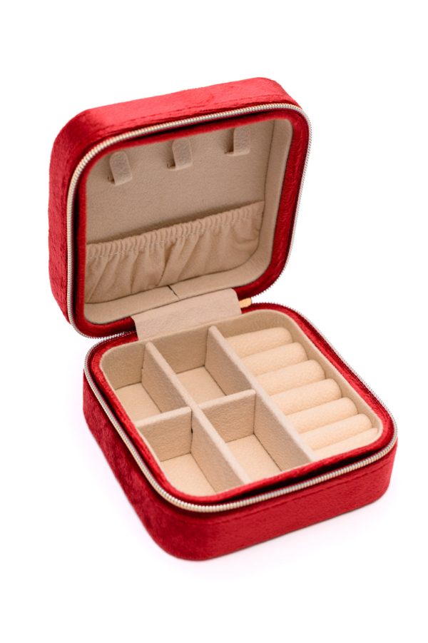Hazel Blues® |  Kept and Carried Velvet Jewelry Box in Red For Cheap - Image 3