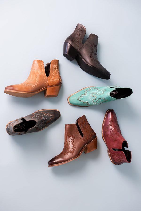 Hazel Blues® |  Kickin  Booties in Burgundy on Sale - Image 3