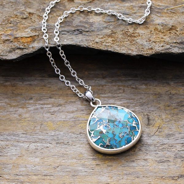 Hazel Blues® |  Turquoise Chain Pendant Necklace Online Hot Sale