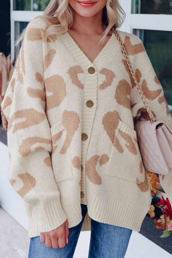 Hazel Blues® |  Leopard V Neck Button Down Cardigan Cheap - Image 4