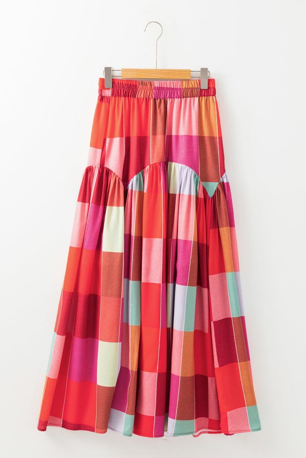 Hazel Blues® |  Color Block Elastic Waist Maxi Skirt Cheap - Image 5