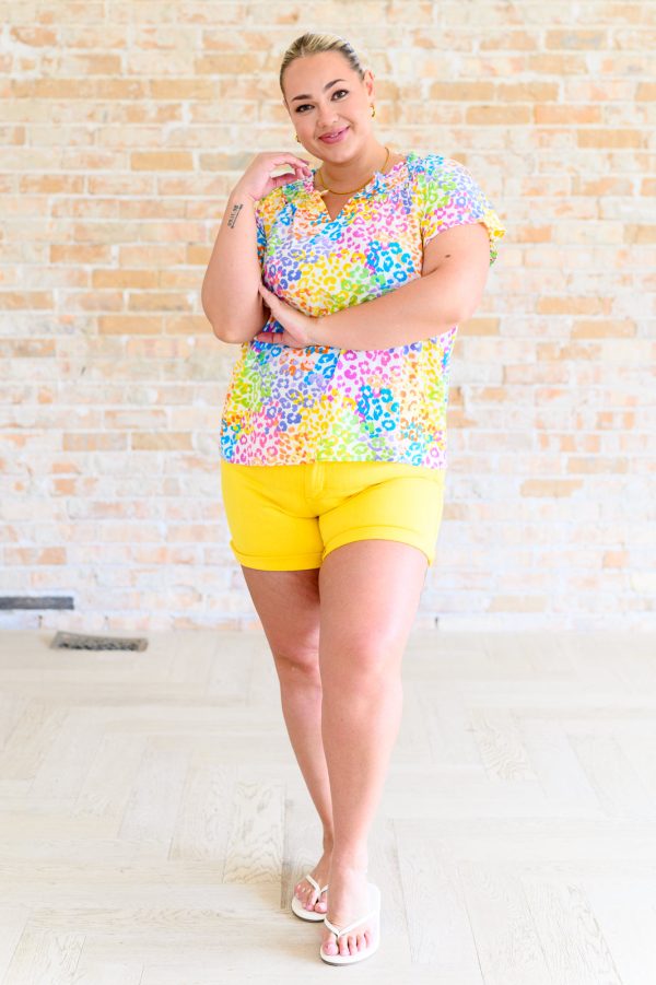 Hazel Blues® |  A Little Wild V-Neck Top in Multi Cheap - Image 2