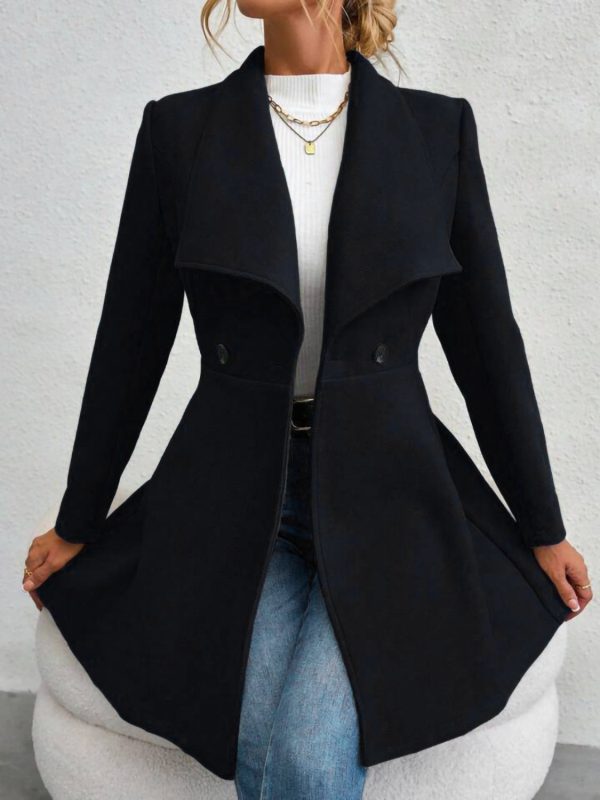 Hazel Blues® |  Collared Neck Button Up Long Sleeve Coat Online Hot Sale - Image 5