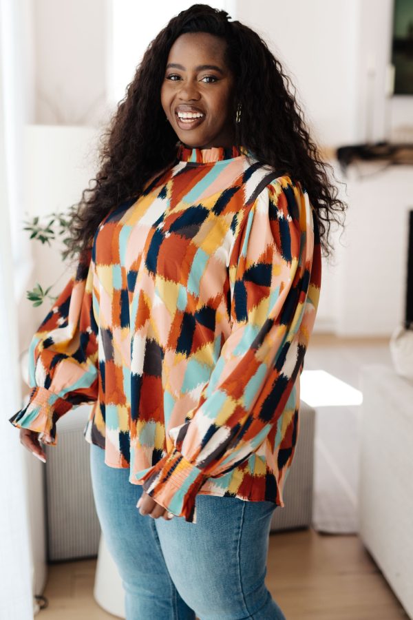 Hazel Blues® |  Call It What It Is Mod Print Blouse Online Sale - Image 3