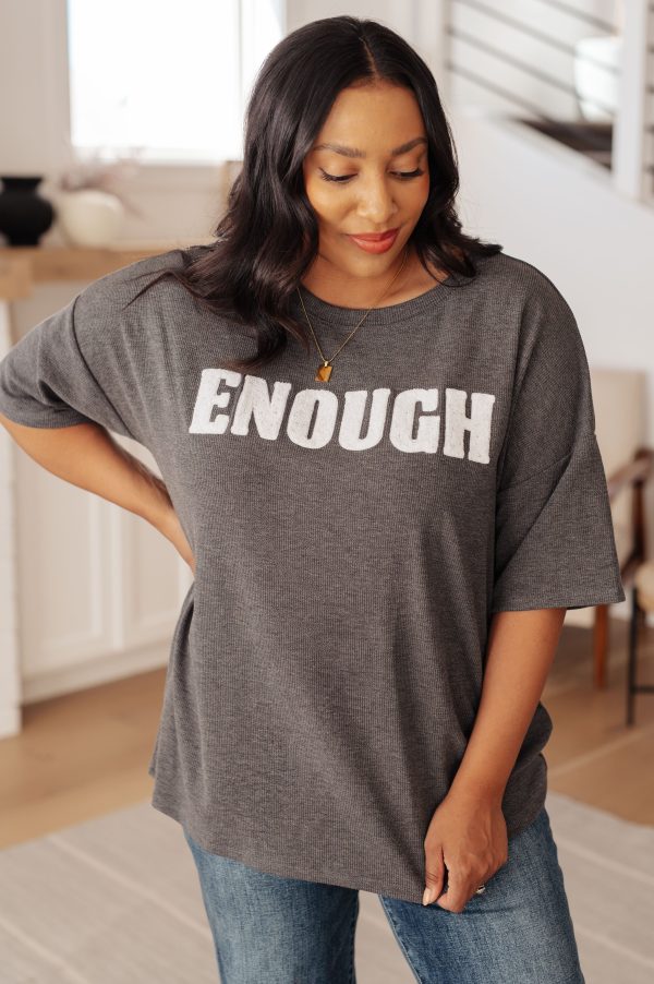 Hazel Blues® |  Always Enough Graphic Tee in Charcoal Hot on Sale - Image 2