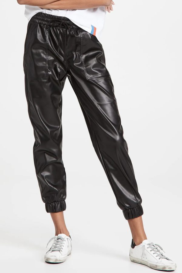 Hazel Blues® |  Drawstring PU Leather Pants with Pockets Cheap