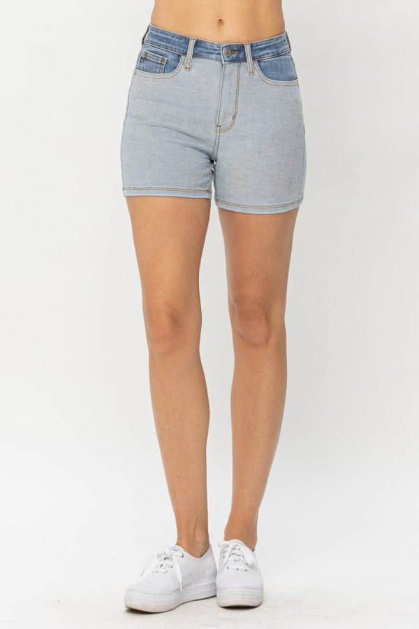 Hazel Blues® |  Judy Blue Color Block Denim Shorts Online Sale