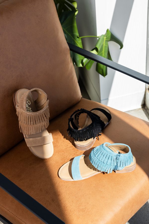 Hazel Blues® |  Fringe Star Sandal in Teal Discount - Image 4