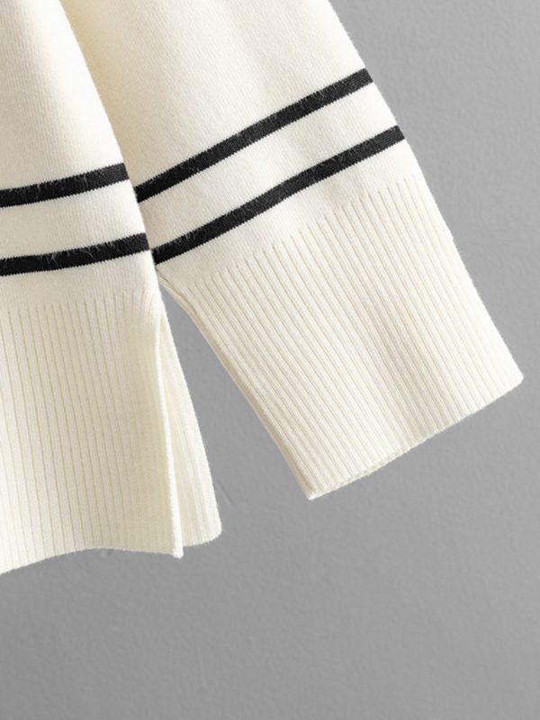 Hazel Blues® |  Basic Bae Striped Round Neck Long Sleeve Top and Pants Sweater Set Online now - Image 5