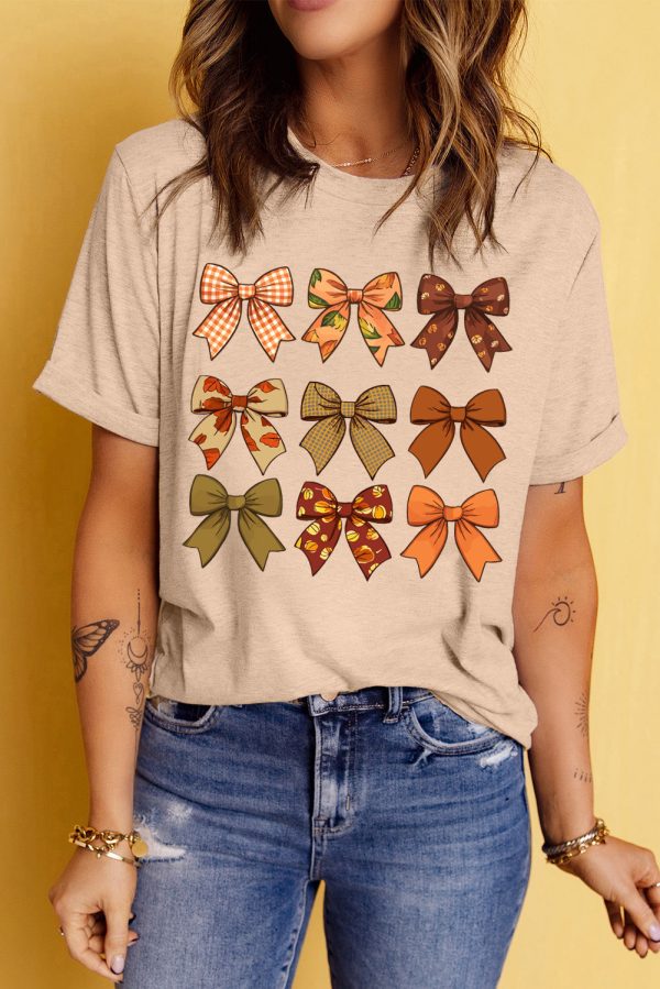Hazel Blues® |  Bow Graphic Round Neck Short Sleeve T-Shirt Online - Image 2