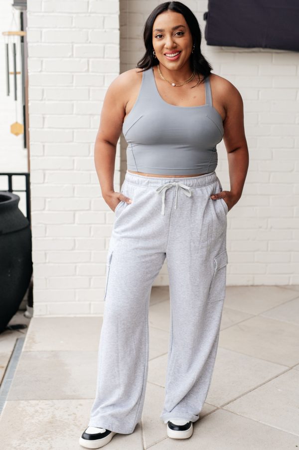 Hazel Blues® |  Doing it For Me Asymmetrical Tank in Rhino Grey Supply - Image 4