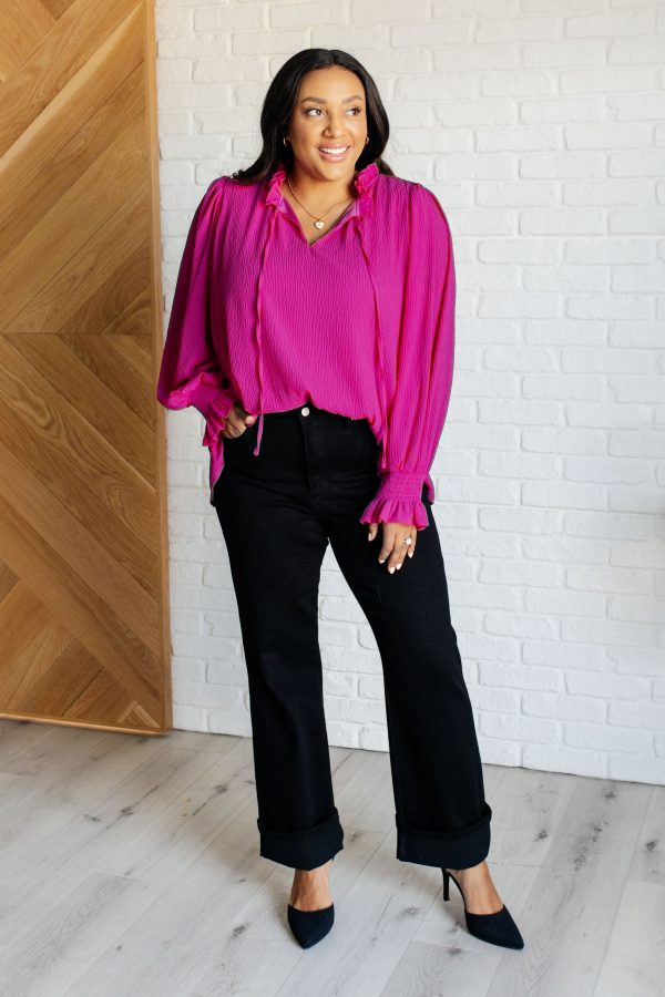Hazel Blues® |  Candid Moment Ruffle Neckline Blouse Cheap - Image 4