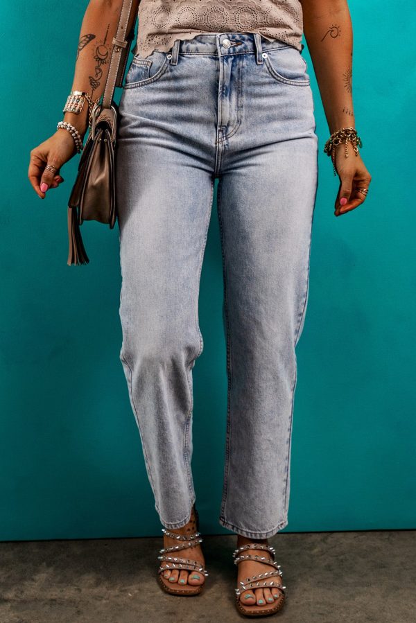 Hazel Blues® |  Pocketed Mid-Rise Waist Jeans Online Hot Sale - Image 2
