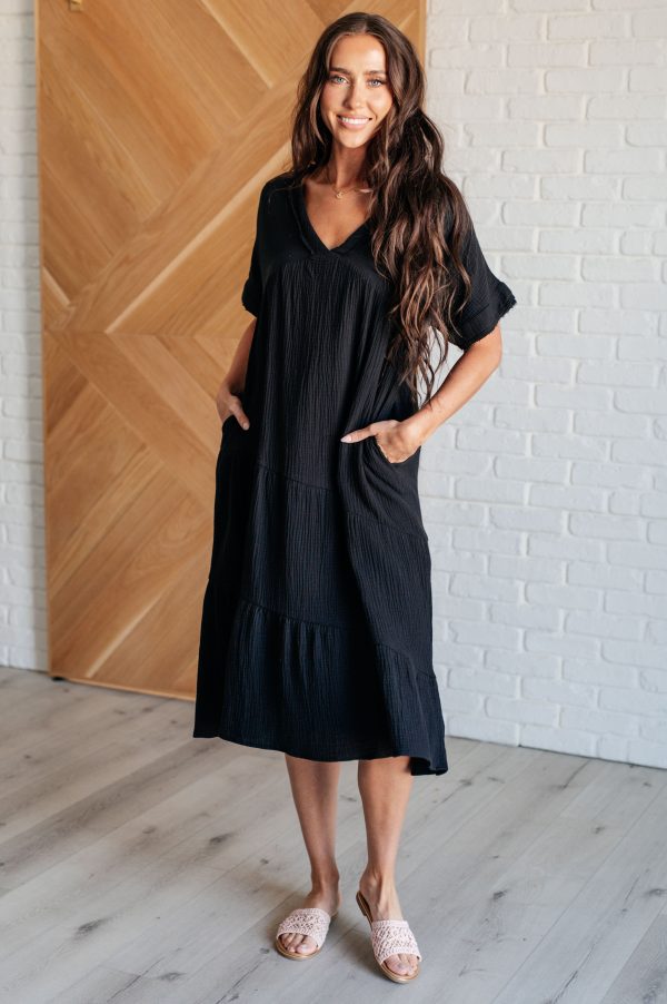 Hazel Blues® |  Always Learning Dolman Sleeve Dress in Black Online Hot Sale - Image 3