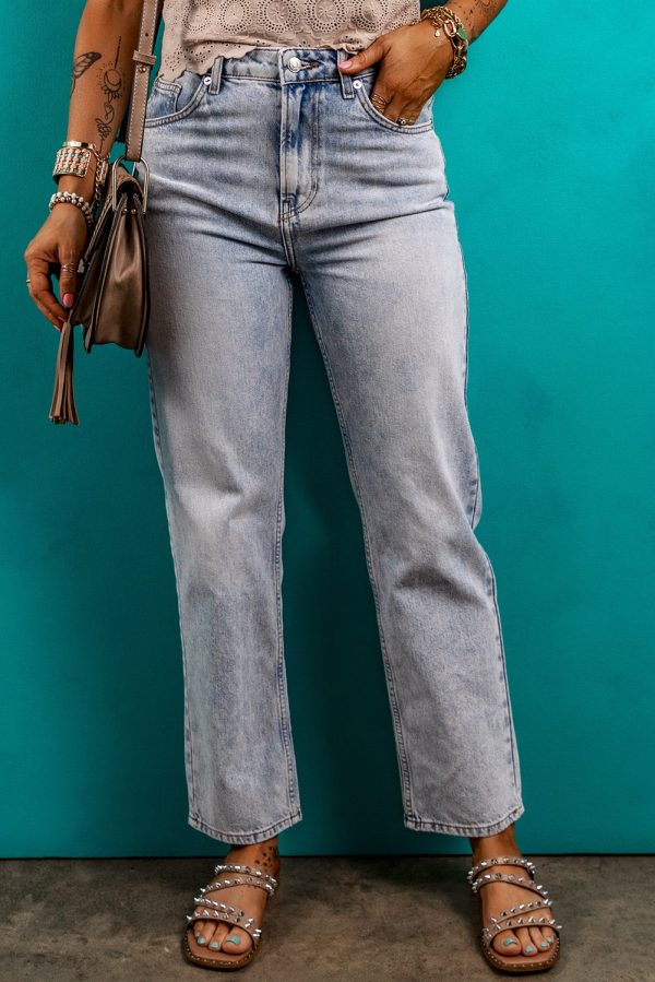 Hazel Blues® |  Pocketed Mid-Rise Waist Jeans Online Hot Sale