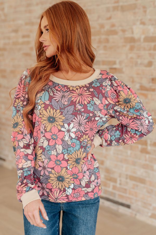 Hazel Blues® |  A Florists Dream Long Sleeve Pullover Fashion - Image 2