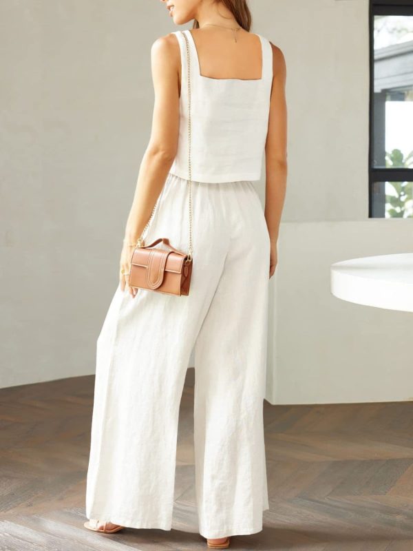 Hazel Blues® |  Square Neck Top and Wide Leg Pants Set Supply - Image 5