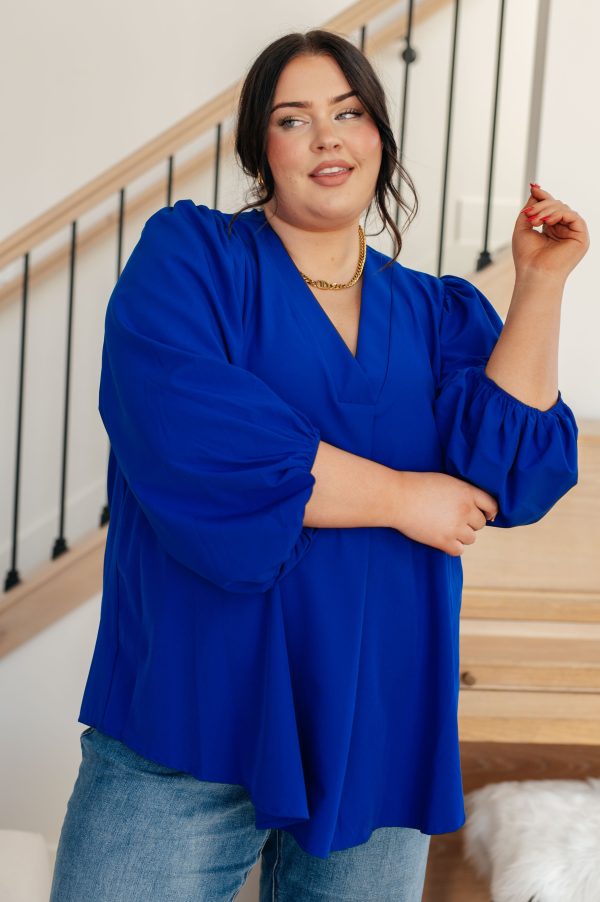 Hazel Blues® |  What Do You Say Balloon Sleeve Blouse on Sale - Image 4