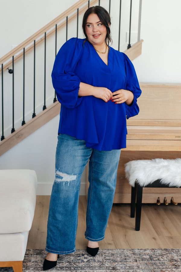 Hazel Blues® |  What Do You Say Balloon Sleeve Blouse on Sale - Image 2
