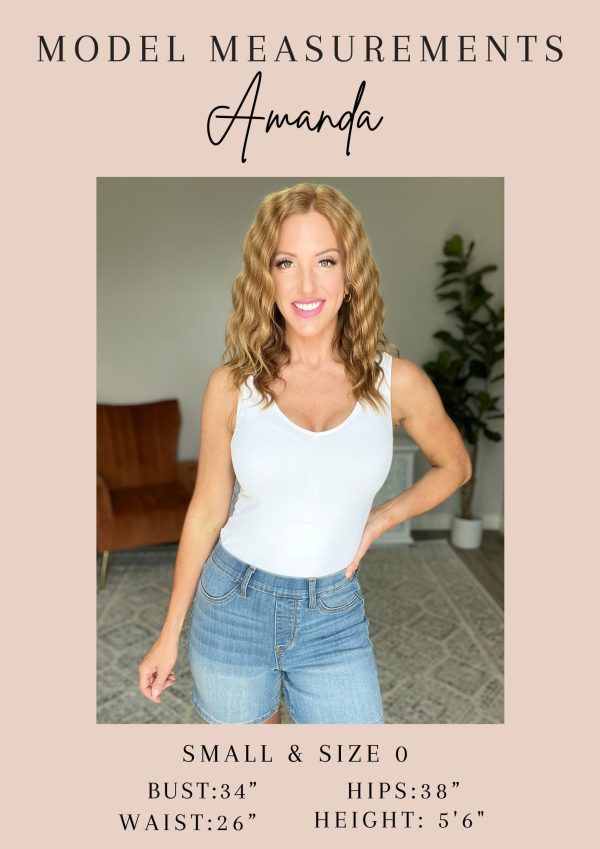 Hazel Blues® |  Double Layered Round Neck Tank Top in Dusty Teal Cheap - Image 5