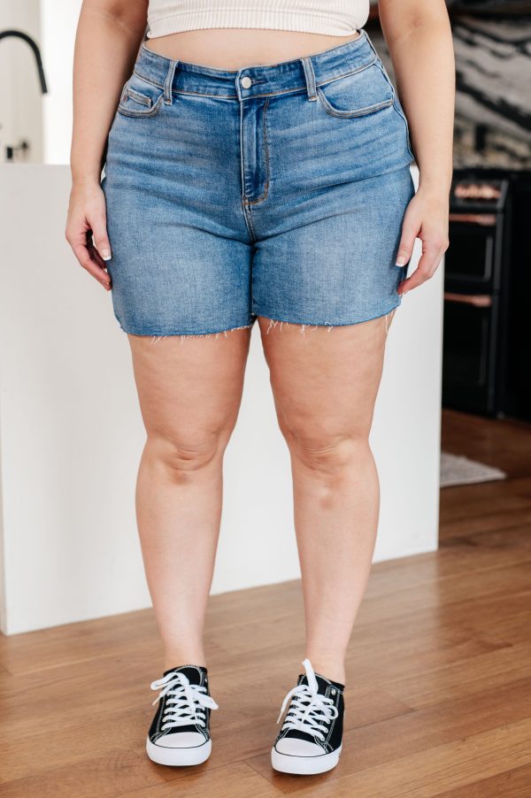 Hazel Blues® |  Willa High Rise Cutoff Shorts For Sale - Image 2