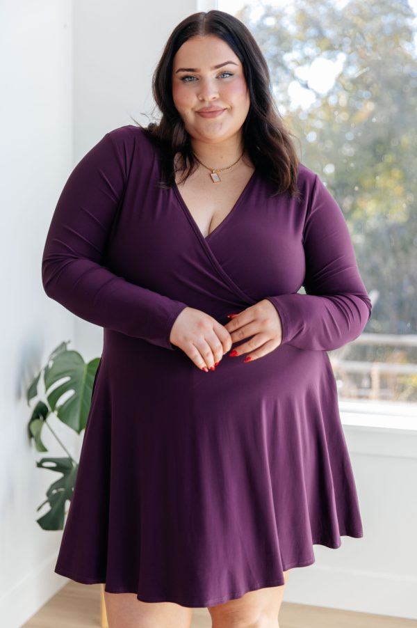 Hazel Blues® |  Solution to Everything Long Sleeve Skort Dress Online Sale - Image 3